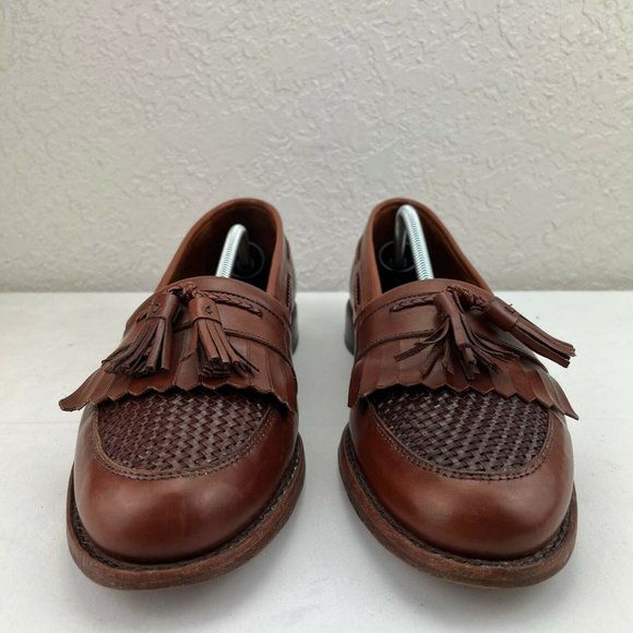 Allen Edmonds Cody Tassel Woven Toe Brown Loafers Made In USA Mens Size 10 main image 10